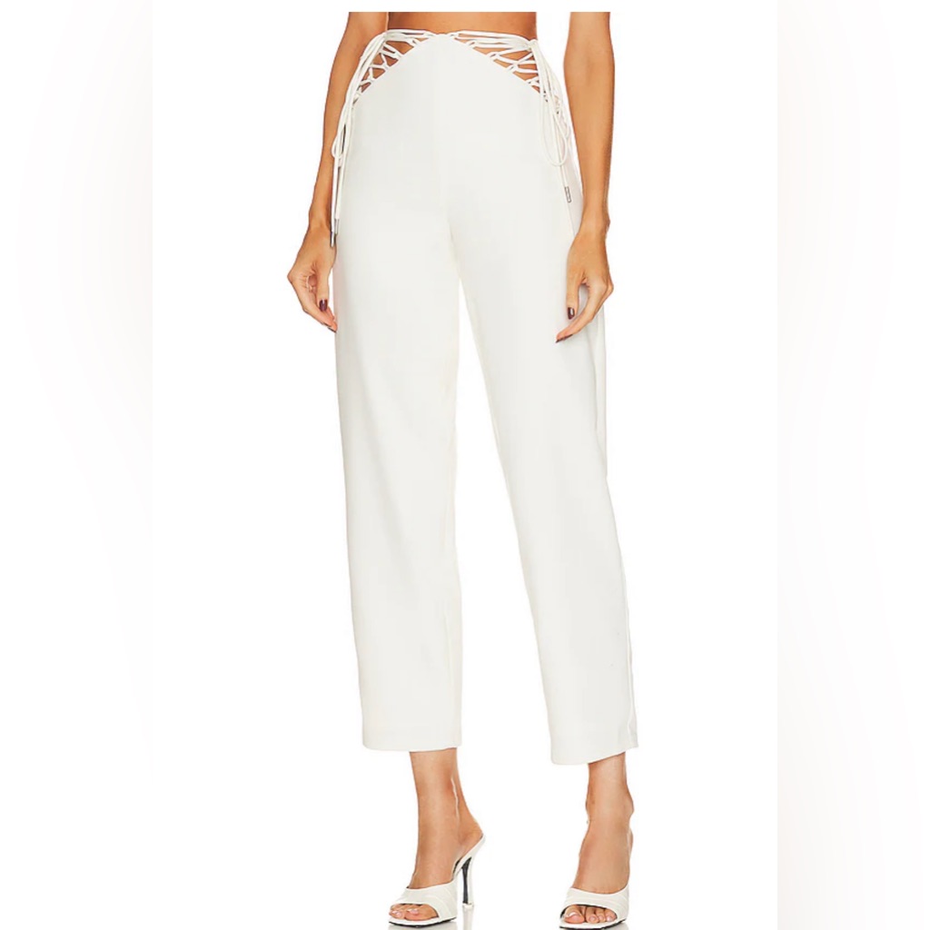 Camila Coelho Emmy Pants In Ivory Women’s Size Medium - Avant Garde Revolve Y2k